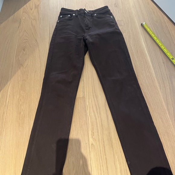 Zara brown jeans - high waist split seam jeans - Picture 2 of 9